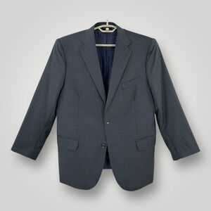 Angelico Super 100's Gray Pinstripe Italian Wool Blazer Jacket Italian 54 -US 44